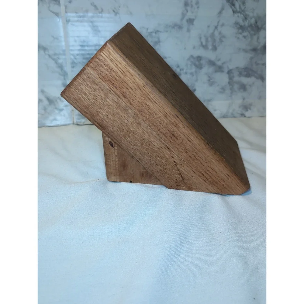 Vintage Oneida 9 Slot Knife Block Wood